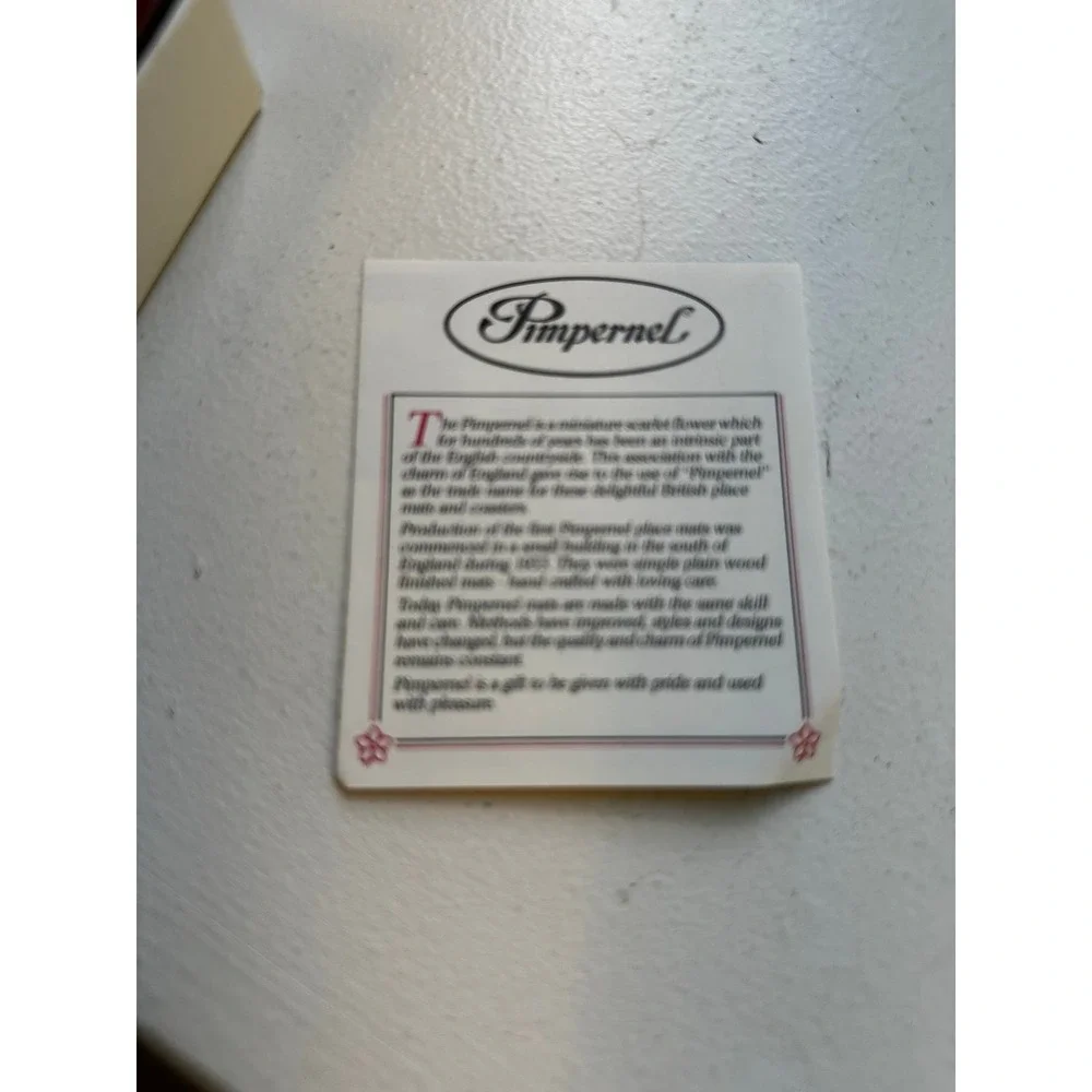 Set of 6 unused Pimpernel Coasters Edinburgh Scotland